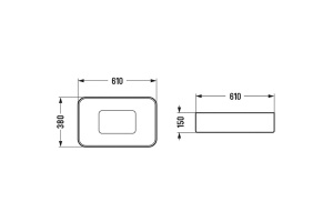 Раковина накладная WeltWasse WW ELBACH 78575-60 GL-WT 61 белый (10000008698) - 3