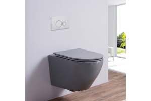 Унитаз подвесной Ceramalux черный, матовый (2197MG) - 2