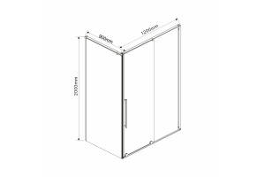 Душевой уголок Vincea Arno 120х90 хром стекло прозрачное - 2
