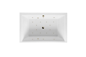 Ванна акриловая Excellent Crown Lux Relax 190х120 с гидромассажем белый - бронза