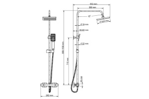 A15502 Thermo Душевой комплект с термостатическим смесителем - 3