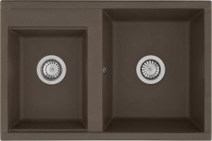 Мойка кухонная AQUATON Делия 78 DBL кофе