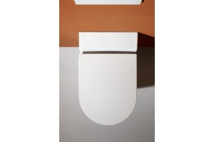 Унитаз подвесной Laufen Cleanet navia с сиденьем микролифт, белый (8.2060.1.400.000.1) - 3