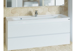 Тумба с раковиной подвесная Санта Марс 120 белый