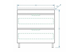 Тумба под раковину напольная Stella Polar Памелла 80 белая - 3