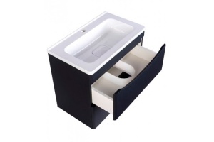 Тумба под раковину Style Line Бергамо мини 60 Люкс Plus, черный (СС-00002318) - 2