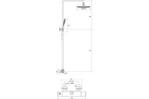 Душевая стойка Ravak 10° TD 091.00/150 - 3