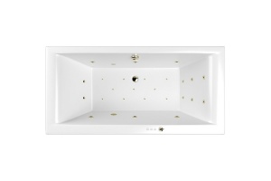 Ванна акриловая WHITECROSS Savia Duo Ultra 170x80 с гидромассажем белый - бронза