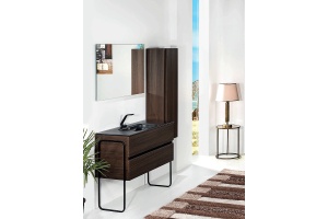 Шкаф-пенал Armadi Art Vallessi 35 подвесной темное дерево - 2