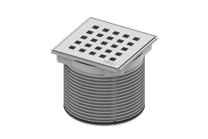 Декоративная решетка quadratum 100 х 100 м с монтажым элементом, сталь