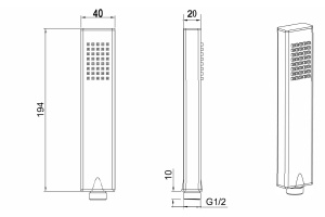 5.21022-31 INFINITY Ручной душ, латунь, черн.мат (298818) - 2
