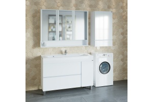 Тумба c раковиной напольная Санта Марс 120 белый - 2