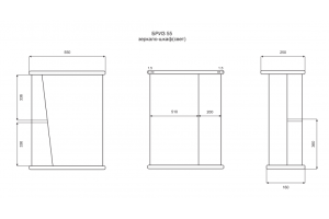 Зеркало-шкаф Misty Бриз 55 L - 2