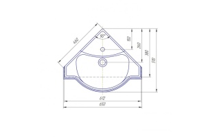 Мебельная раковина Санта Аврора (Классикугловой) - 2