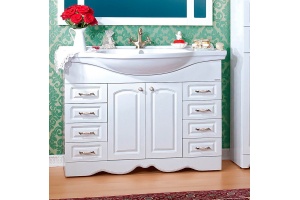 Тумба с раковиной Бриклаер Анна 120 белая