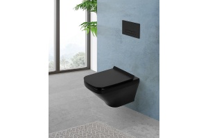 Унитаз подвесной BelBagno Sela с крышкой, черный матовый - 3