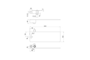 Выход для шланга с держателем для лейки и полкой - 2