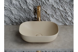 Раковина накладная Ceramica Nova Element 45.5х32.5 бежевая матовая - 3