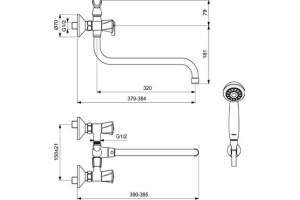 Смеситель для ванны Vidima Life хром (BA363AA) - 2