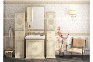 Зеркало Misty Olimpia Lux 75 L бежевая патина - 2