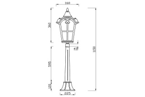 Наземный высокий светильник Maytoni Albion O413FL-01BZ1 - 3