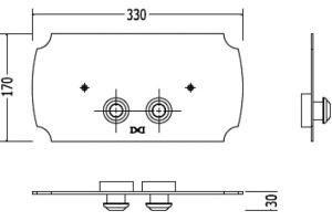 Кнопка смыва Tiffany World  бронза (TW300.2br) - 3
