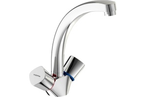 BA246AA QUADRO Смеситель для кухонной мойки, литой поворотный излив 156 мм