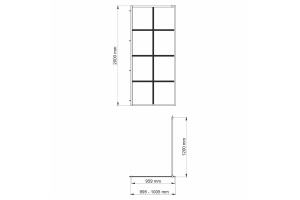 Душевая перегородка Wasserkraft Glan 66W44 - 2