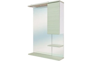 Зеркало-шкаф Onika Элита 60 R с подсветкой, белый - зеленый