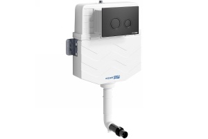 Смывной бачок скрытого монтажа Wasserkraft Aller кнопка смыва черный матовый