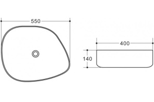 Раковина BelBagno BB1435-NERO - 3