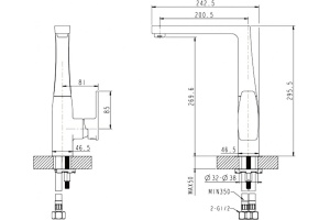 Смеситель Bravat Riffle F772106C для кухонной мойки - 3