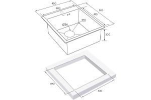 Мойка кухонная Paulmark Favore 45 брашированное золото - 3