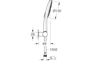Душевой гарнитур Grohe Rainshower SmartActive 26580LS0 белая луна - 2