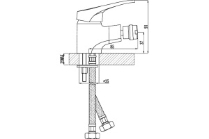 Смеситель для биде Rossinka  хром (B35-51) - 2