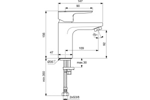 Смеситель для раковины Ideal Standard Ceraplan хром - 2