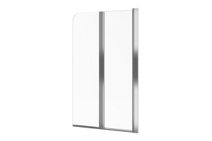 Шторка на ванну Excellent Fliper 80х140 профиль хром стекло прозрачное