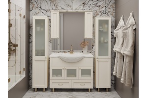 Шкаф-пенал Misty Латте 35 L, бежевый - 3