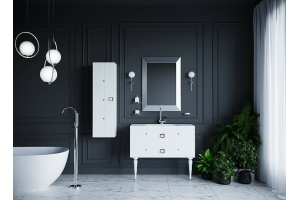 Шкаф пенал Armadi Art Vallessi Avantgarde Piazza 35 подвесной белый - хром - 2