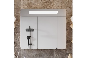 Зеркало-шкаф Onika Неаполь 80 с подсветкой, белый (208094) - 3