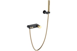 Смеситель для душа Boheme Stick черный с золотом
