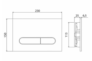 Кнопка смыва BelBagno Prospero черный матовый (BB007-PR-NERO.M) - 2