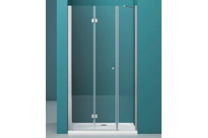 Душевая дверь BelBagno Albano 130(40+90)х195 профиль хром стекло прозрачное - 2