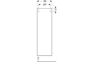 500.361.JR.1 Geberit Smyle Square Шкафчик боковой высокий с одной дверцей 1180 мм, цвет 