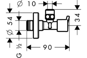 Вентиль Hansgrohe S 13901000 с рукояткой - 2