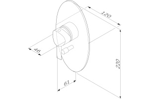 Смеситель AM.PM Awe F1585000 С ВНУТРЕННЕЙ ЧАСТЬЮ, для ванны и душа - 2