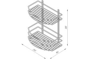 Полка DIWO Смоленск П16076 черный муар - 3