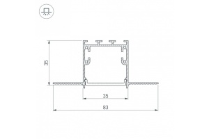 Коннектор X-образный Arlight SL-Linia32-Fantom 030099 - 3