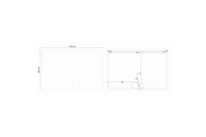 Зеркало Vincea 120х80 с подсветкой и антизапотевателем - 3