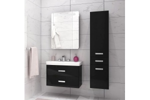 Шкаф-пенал AQUATON Америна чёрный - 3